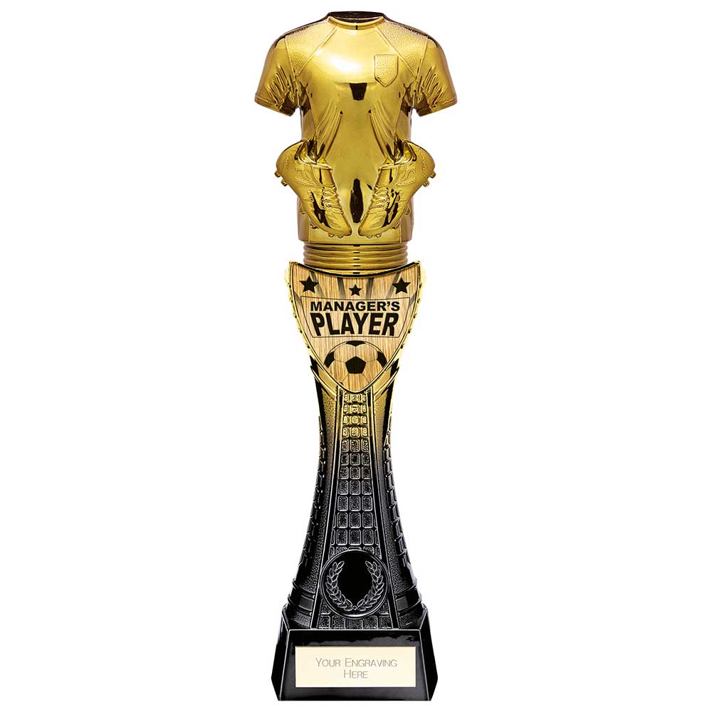 Fusion Viper Shirt Football Award - Managers Player - Black & Gold