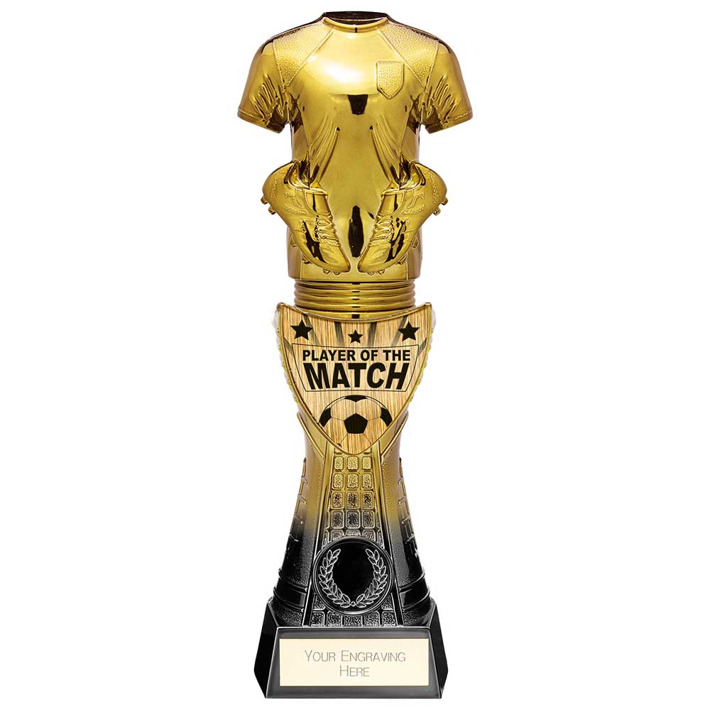 Fusion Viper Shirt Football Award - Player of the Match - Black & Gold