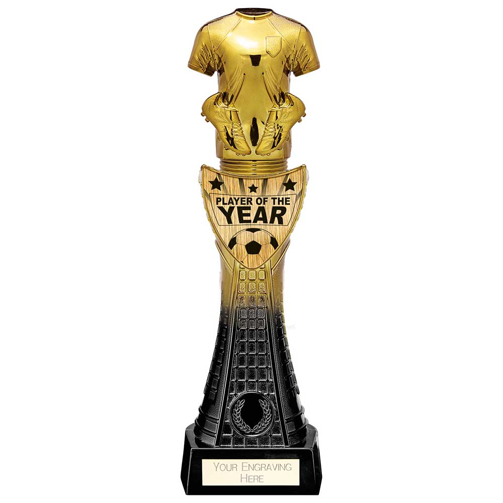 Fusion Viper Shirt Football Award - Player of the Year - Black & Gold