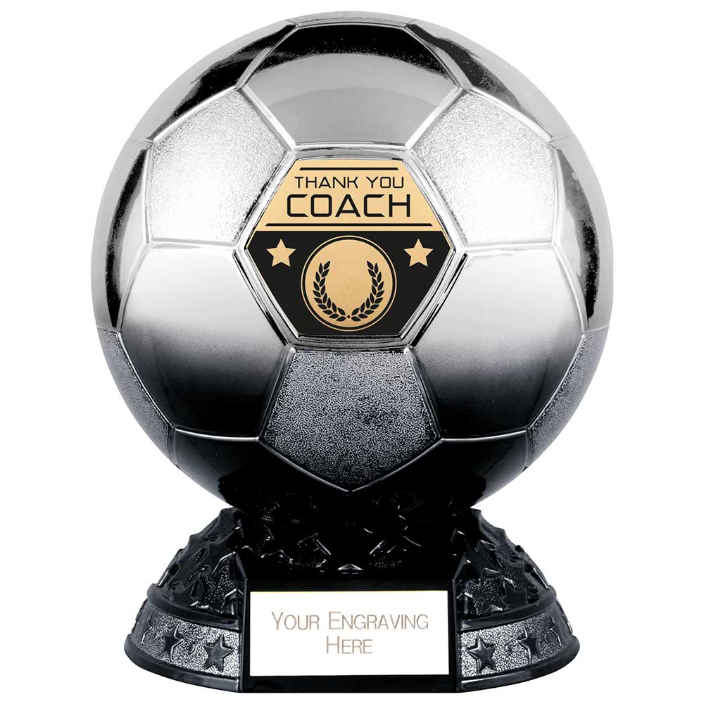 Elite Football Thank You Coach Award - Platinum to Black