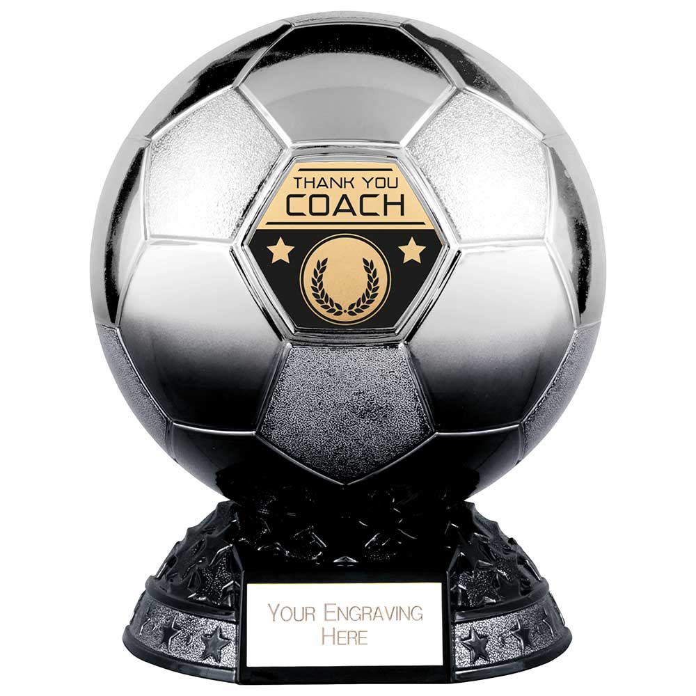 Elite Football Thank You Coach Award - Platinum to Black