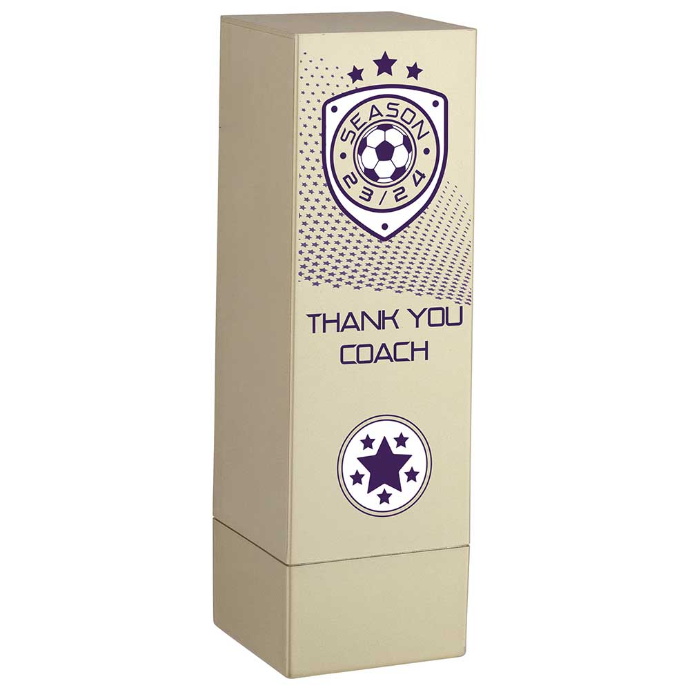 Prodigy Premier Football Tower - Thank You Coach Award - Gold (160mm Height)