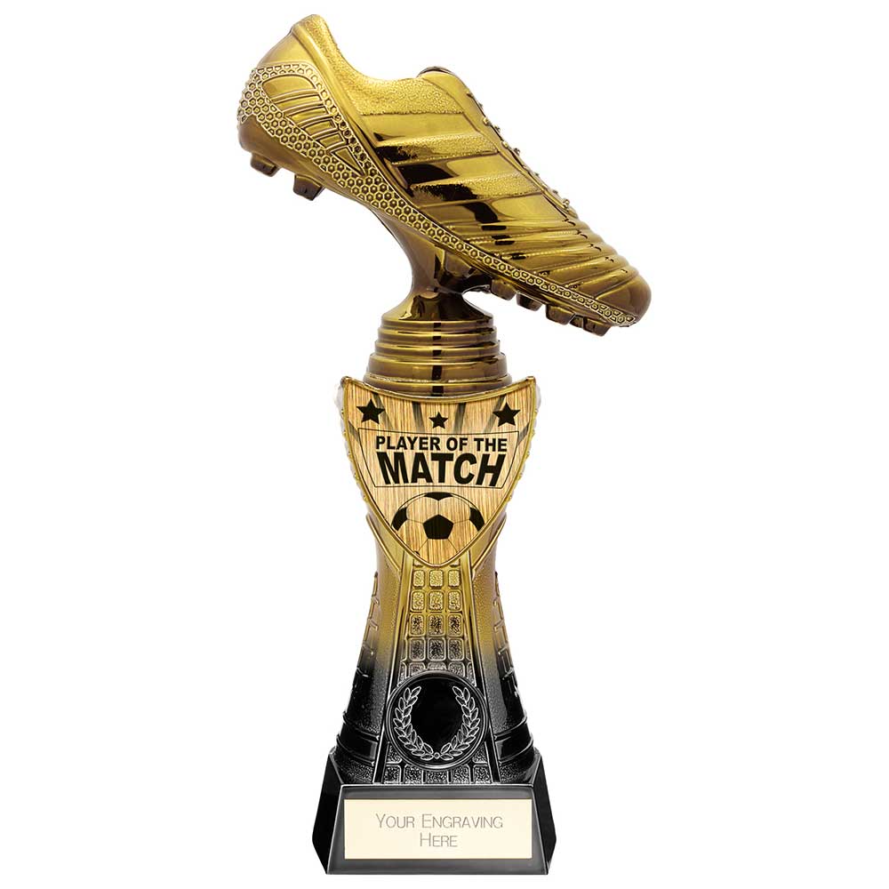 Fusion Viper Boot Football Award - Player of the Match - Black & Gold