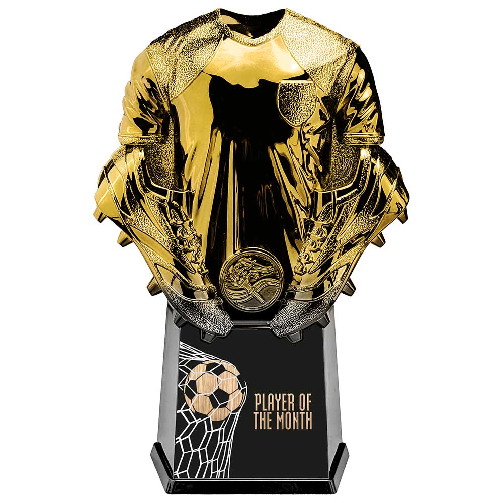 Invincible Shirt Football Award - Player of Month Gold (220mm Height)