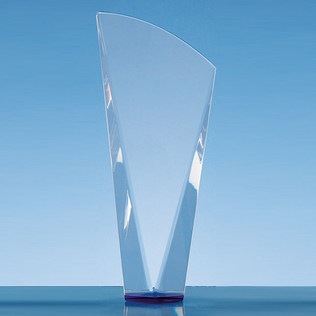 Crystal Facet Shard Award with a Blue Base