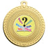 Quiz Gold Swirl 50mm Medal