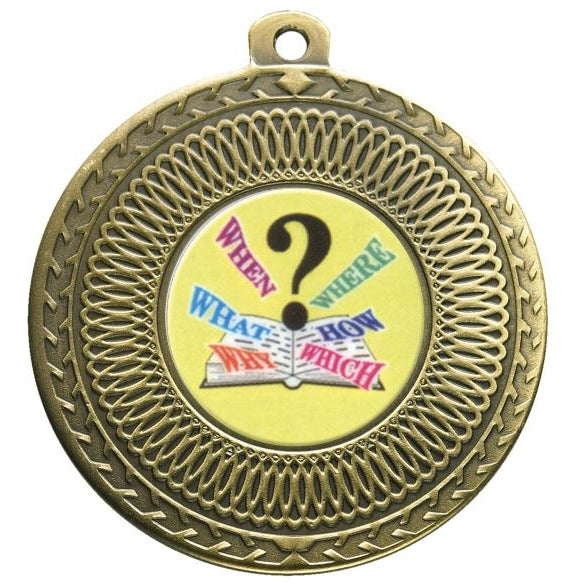 Quiz Bronze Swirl 50mm Medal