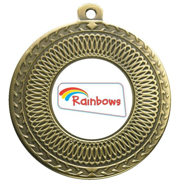 Rainbows Bronze Swirl 50mm Medal