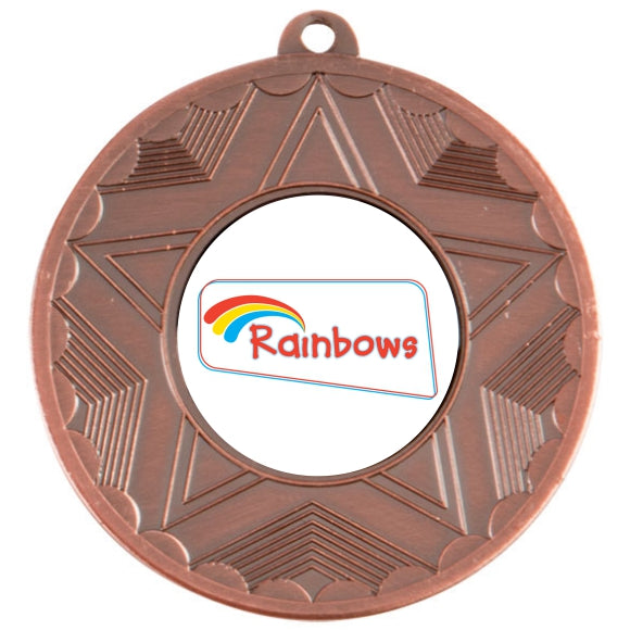 Rainbows Bronze Star 50mm Medal