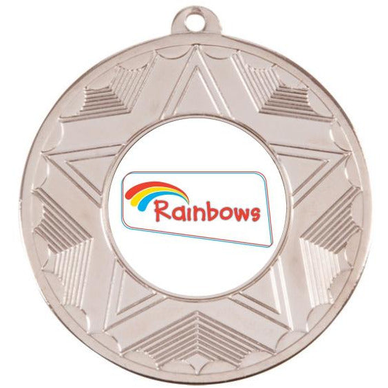 Rainbows Silver Star 50mm Medal