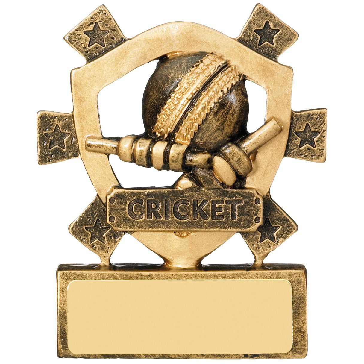 Cricket Mini Shield Trophy 8cm