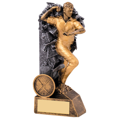 5.75" Breakout Cricket Bowler Resin Trophy with Personalised Plate and 1" Centre