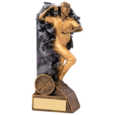 6.25" Breakout Cricket Bowler Resin Trophy with Personalised Plate and 1" Centre