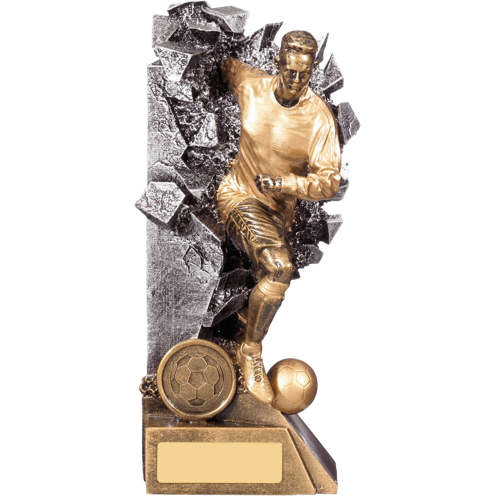 Breakout Male Football Player Trophy