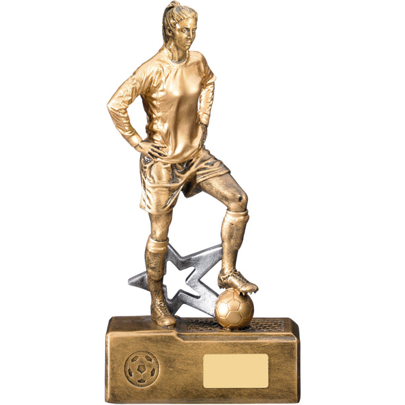 Victorem Female Football Trophy 30cm