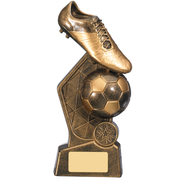 Hex Football Trophy 22cm