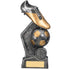 Hex Football Ball & Boot Trophy (Silver)