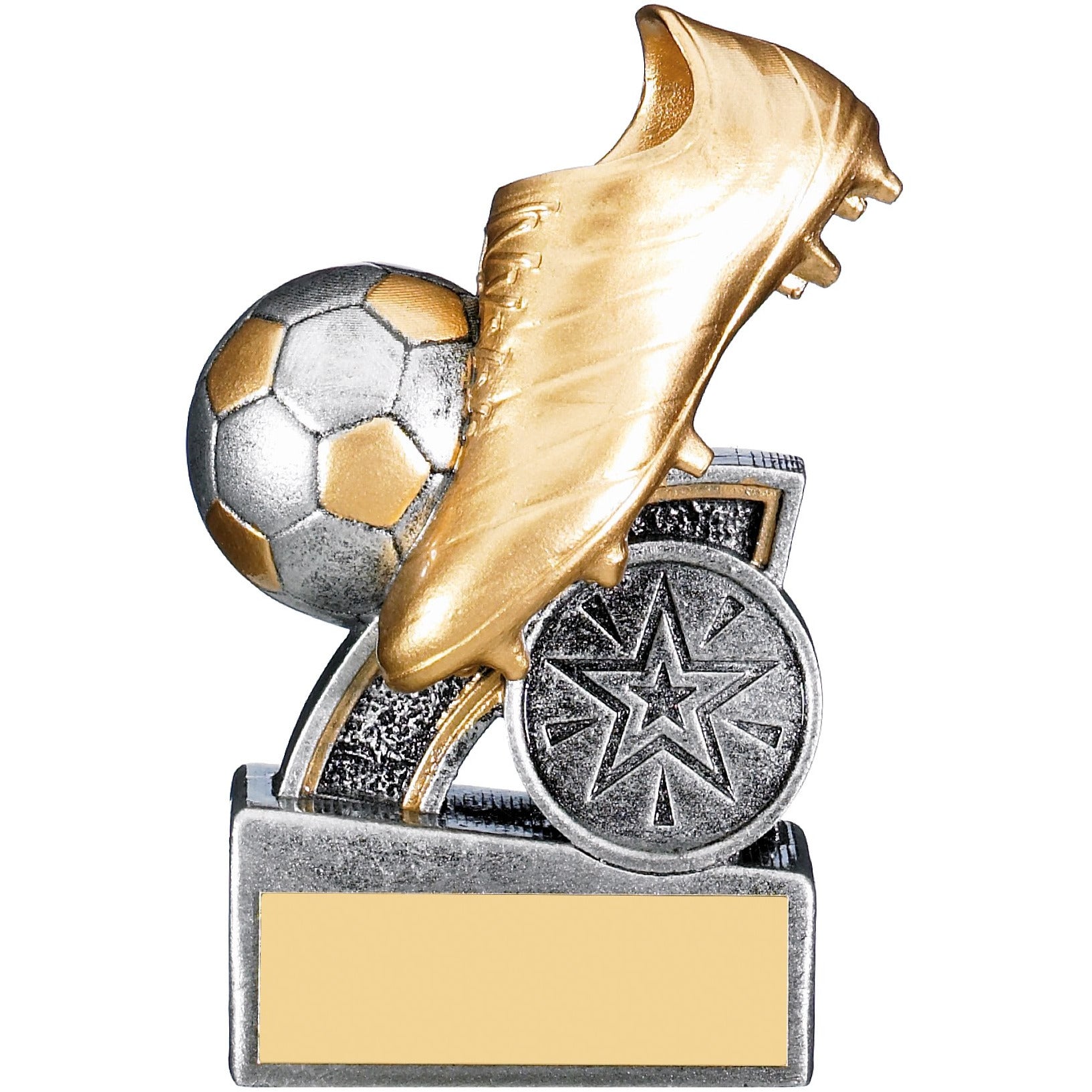 Halo Football Boot & Ball Trophy (Gold/Silver)