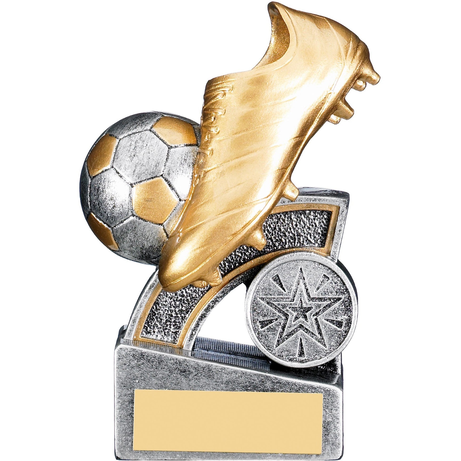 Halo Football Boot & Ball Trophy (Gold/Silver)
