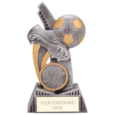 Nemesis Football Boot & Ball Award - Antique Gold & Silver