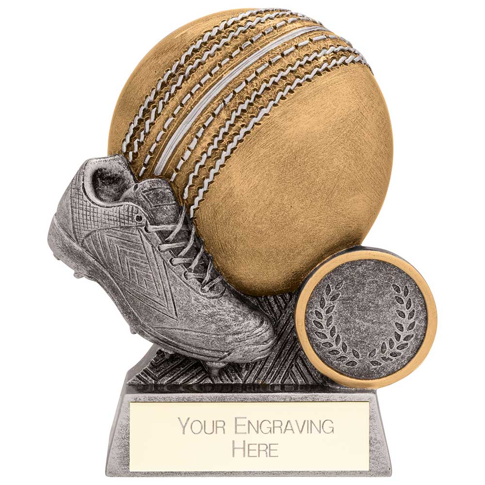 Exodus Cricket Award - Antique Gold & Silver (80mm Height)