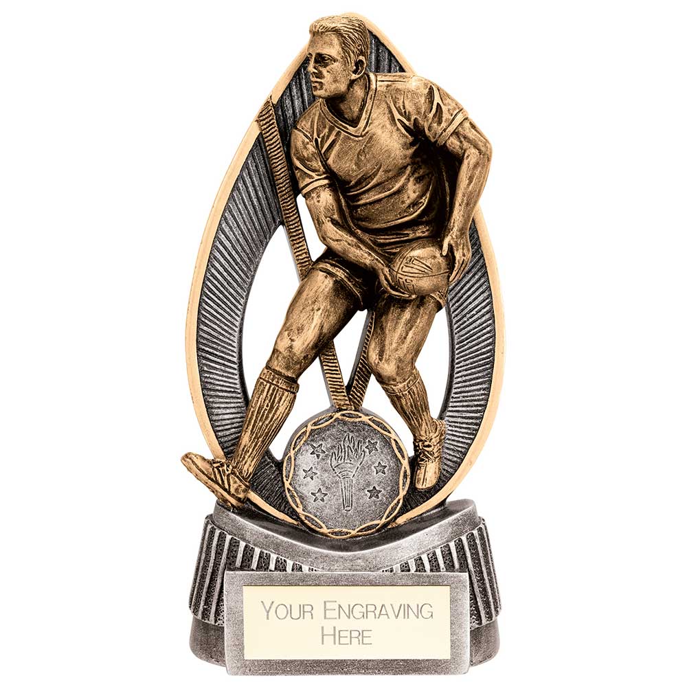 Havoc Rugby Male Figurine Award - Antique Gold & Silver