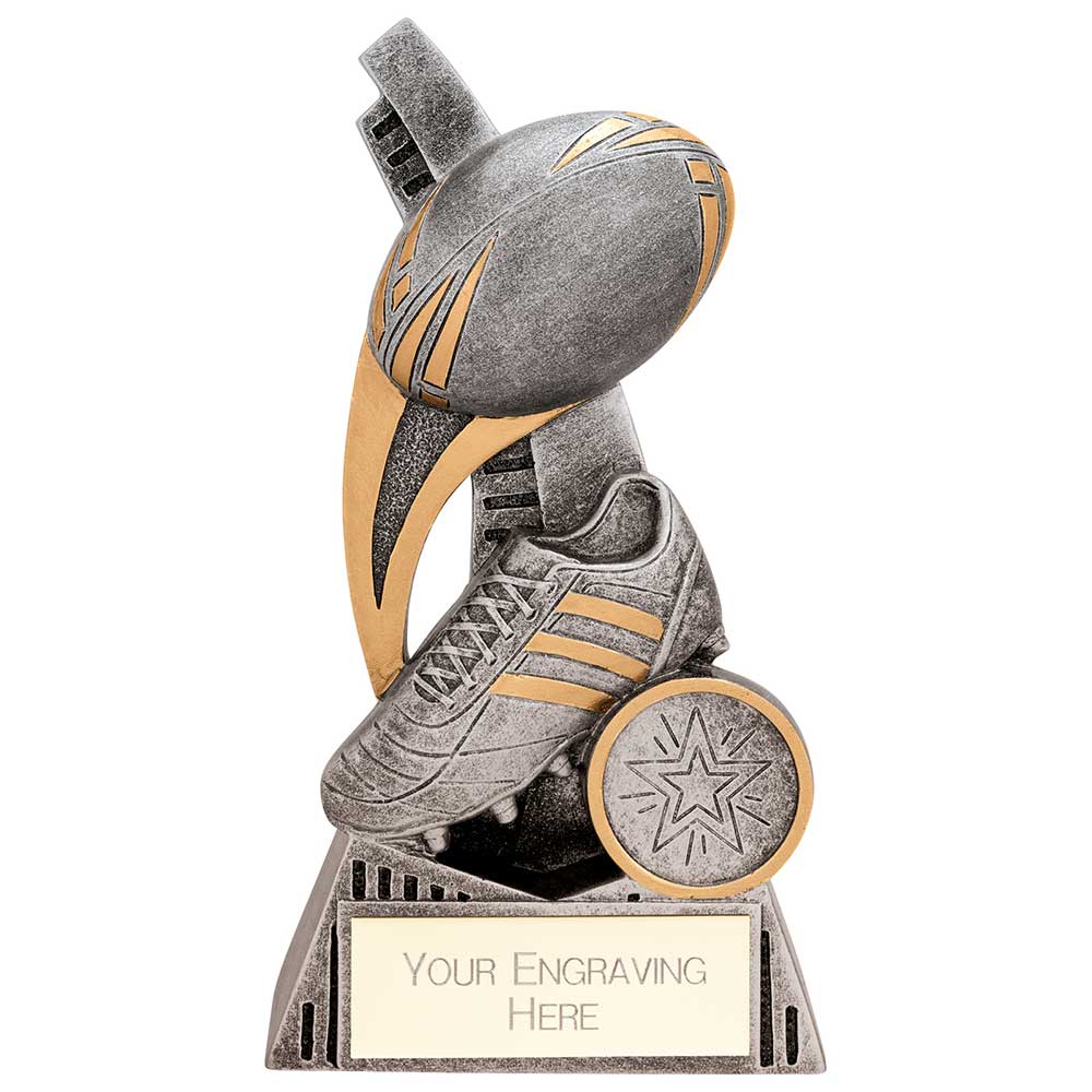 Nemesis Rugby Ball & Boot Trophy