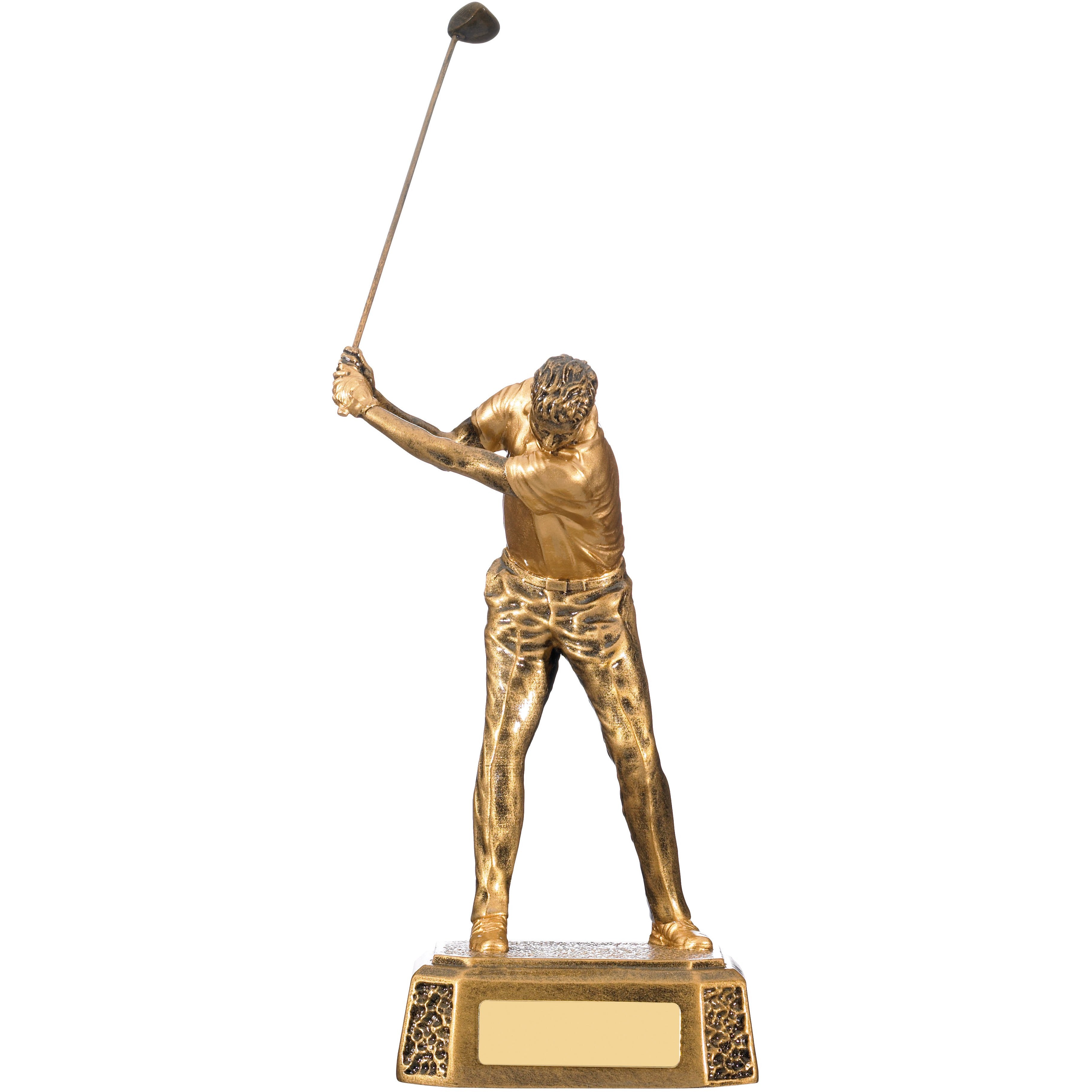 Male Golfer Back Swing Trophy