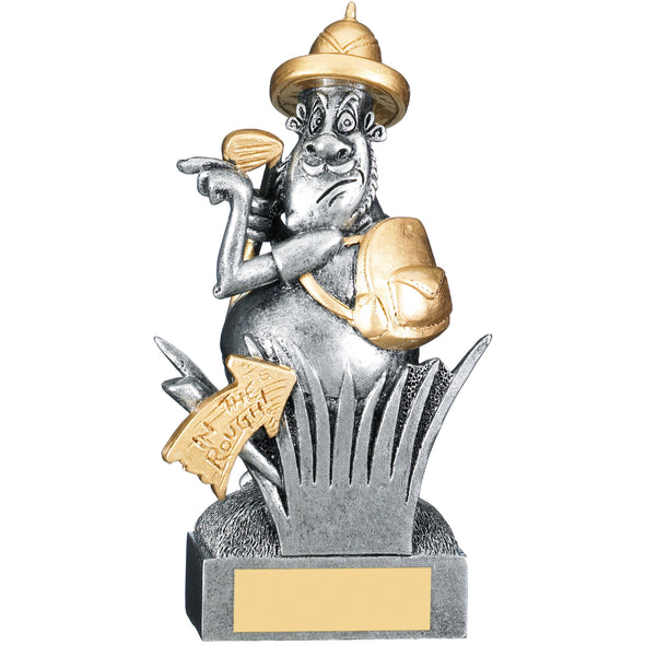 In The Rough Golf Comic Trophy 15cm
