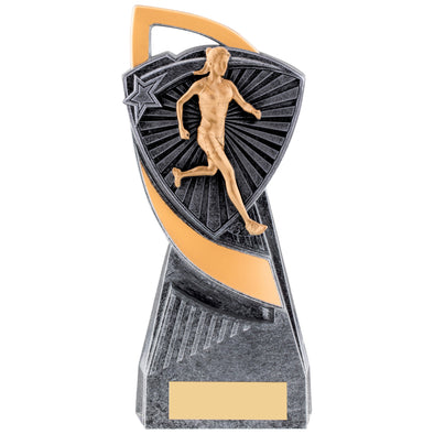 7.5" Gold/Silver Utopia Female Running Trophy with Personalised Plaque