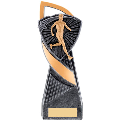 8.25" Gold/Silver Utopia Male Running Trophy with Personalised Plaque