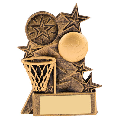 3.75" Astra Netball Stars Gold Resin Award