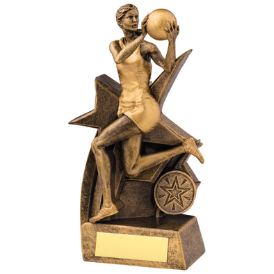 Engraved 6.25" Netball Starmaker Award  wth 1" Centre