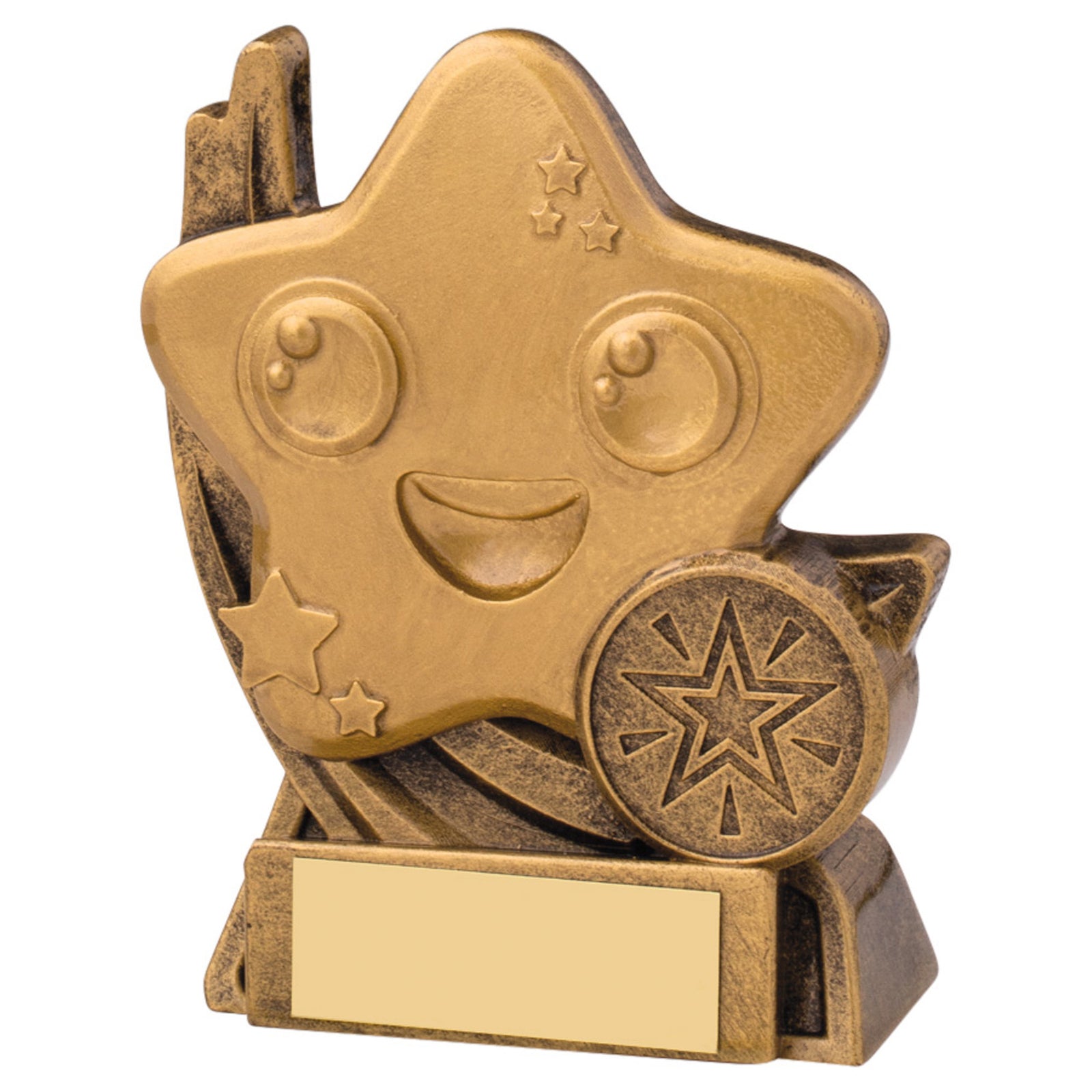 Smiley Star Motion Resin Award - Available with Engraving and Custom 1