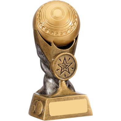 Lawn Bowls Award 12.5cm - Gold Resin Trophy