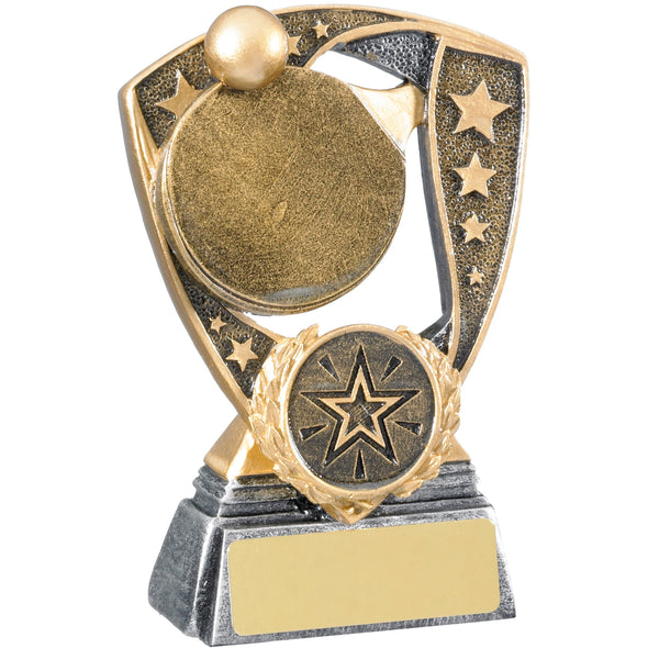 Table Tennis Award 11cm - Gold Resin Trophy