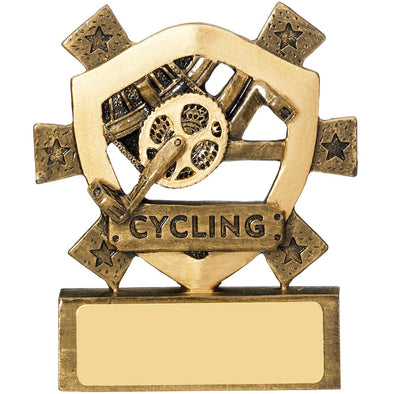 Cycling Mini Shield Trophy 8cm