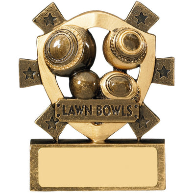 Lawn Bowls Mini Shield Trophy 8cm