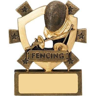 Fencing Mini Shield Trophy 8cm