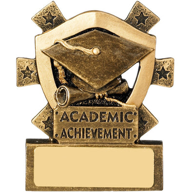 Academic Achievement Mini Shield Trophy 8cm