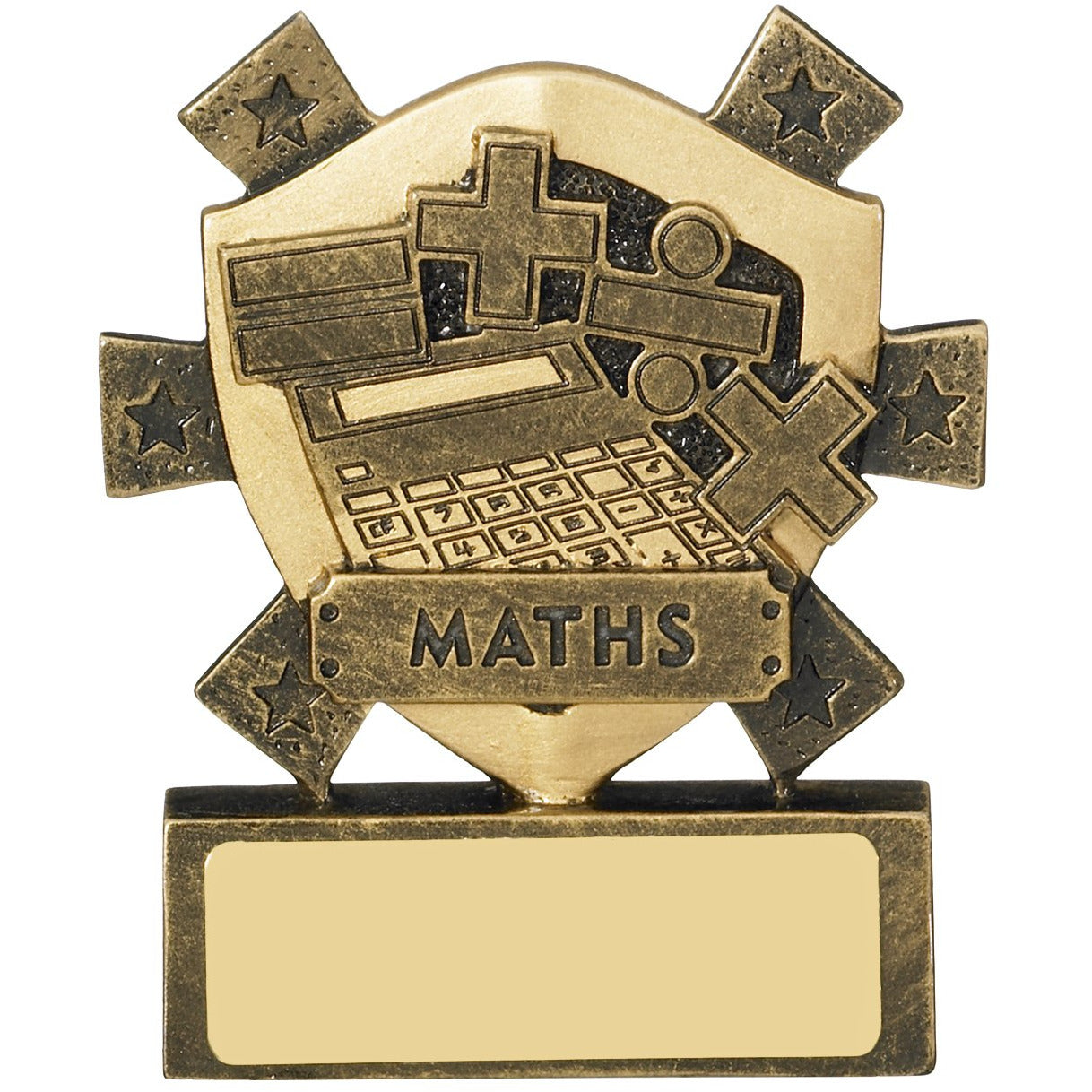 Maths Mini Shield Trophy 8cm