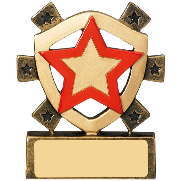 Red Star Mini Shield Trophy 8cm