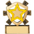Yellow Star Mini Shield Trophy 8cm