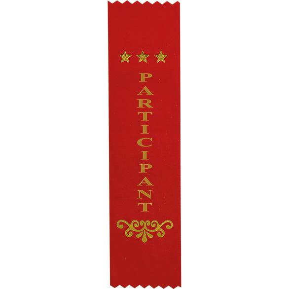 Recognition Participant Ribbon Red 200 X 50mm