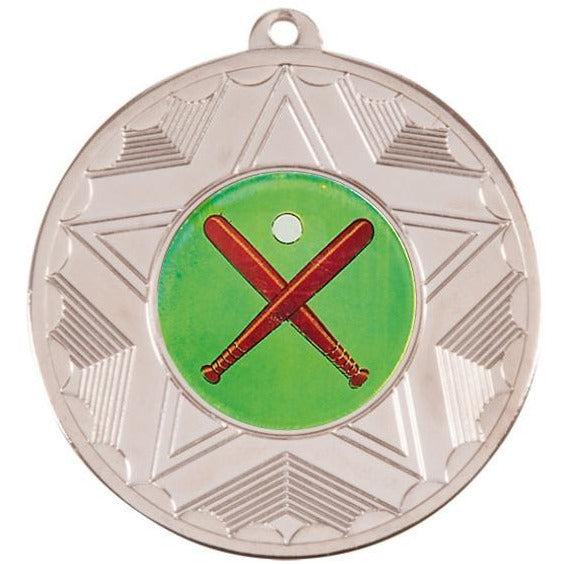 Rounders Silver Star 50mm Medal