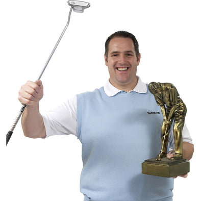 The Champion - Antique Gold Resin Golf Figurine Trophy