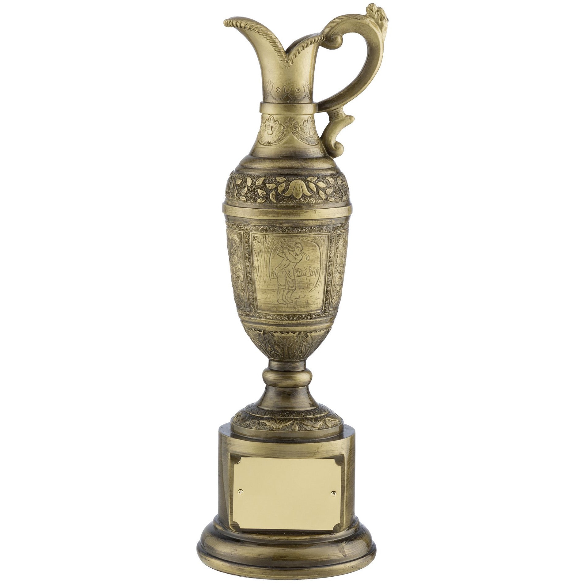 8.25in St Andrews Award - Resin Golf Jug Trophy (Antique Gold)