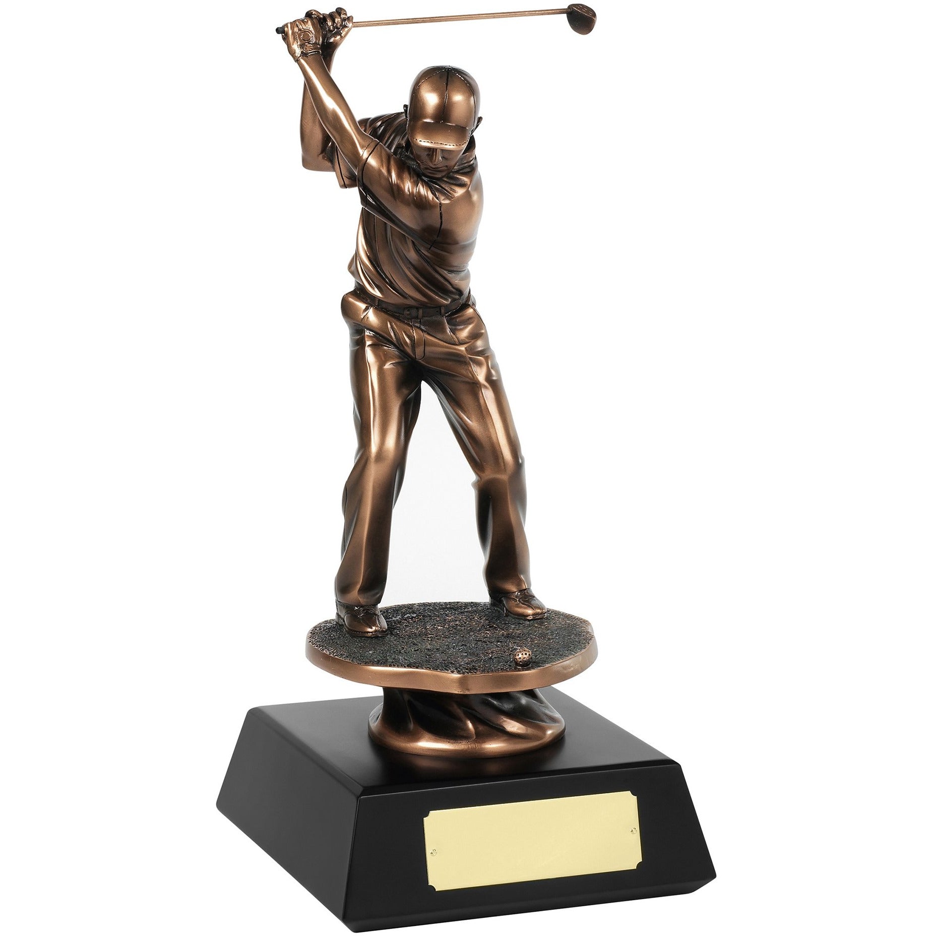 Champion Driver Bronze Plated Golf Figurine Trophy