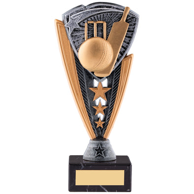 7.75" Cricket Utopia Award with Engraved Plaque on Marble Base
