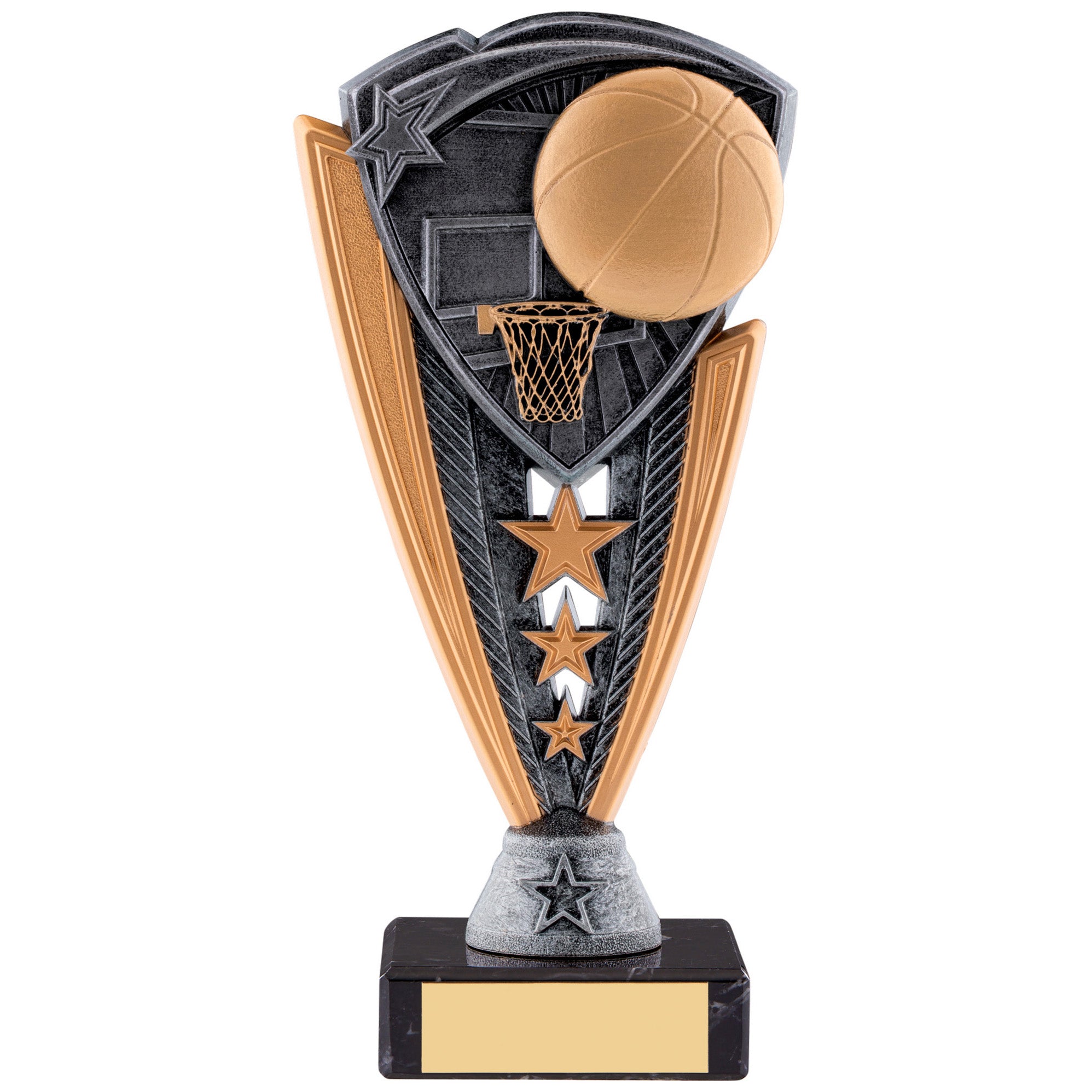 Basketball Utopia Award with Engraved Plaque on Marble Base